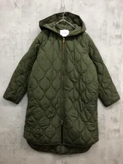 Emma Taylor エマテイラー EM202110058R4 ボアライナー付き 3WAY フーディー ノーカラー キルティング コート size36/カーキ ◆■◎レディース