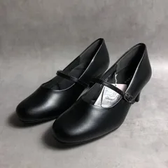 WQ1113●fuwaraku：小さいサイズ タグ付き 未使用 ストラップパンプス ●22● EEE 黒 フォーマル ハイヒール リクルート フワラク