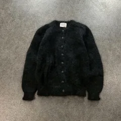 80s Vintage mostly mohair モストリーモヘア モヘア 長袖 カーディガン シャギー ブラック 黒 レディース ヴィンテージ ビンテージのサムネイル