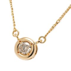 4℃ K18 YG ダブルループ ダイヤ ネックレス - メルカリ