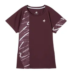 【新品】le coq sportif（ルコック）ルコックスポルティフ 半袖シャツ Aile forme グラフィックゲームシャツ レディース 女性 吸汗速乾/UV CUT(UPF50+)/遮熱/クーリング(効果)/消臭/JTA公認　LN5FHT11L-WR00