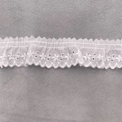 フリルレース　棉レース　ホワイト　5081