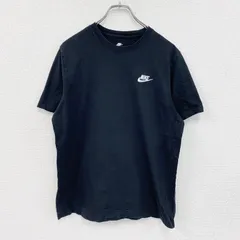 古着 used　NIKE　ナイキ　半袖Tシャツ　ワンポイント刺繍ロゴ　黒　ブラック　Mサイズ【値引き交渉OK！】