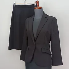 THE SUIT COMPANY she　ジャケット 36 / スカート 34 サイズ　セットアップスーツ　ブラック　ジャケット　スカート　フォーマル　ザ スーツカンパニー シー　【0151h】