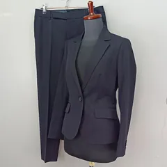 THE SUIT COMPANY she　サイズ　ジャケット 38 / パンツ 40　セットアップスーツ　ジャケット　パンツ　ネイビー　フォーマル　背抜き　ザ スーツカンパニー シー　【0152h】