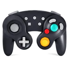 【GC操作感×ワイヤレス】スイッチ/スイッチ2 対応 ゲームキューブ風 コントローラー｜振動・ターボ・USB充電対応｜PC/Steam 対応 (ブラック) [video game]