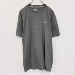 古着 used　NIKE　ナイキ　半袖プリントTシャツ　ワンポイント刺ロゴ　ダークグレー　Lサイズ【値引き交渉OK！】