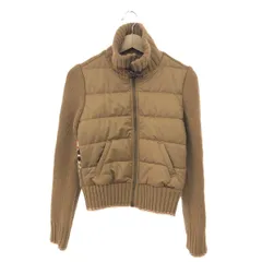 BURBERRY BLUE LABEL バーバリーブルーレーベル ジップアップジャケット サイズ:38 中綿切り替えニット    ブラウン/ベージュ レディース / 241011012981