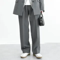 日本製 THE SHINZONE CHRYSLER PANTS シンゾーン ゾーン 2タック クライスラー パンツ スラックス 無地 グレー 灰 レディース 21AMSPA01