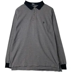 古着 ラルフローレン Ralph Lauren POLO by Ralph Lauren 長袖 ボーダー ポロシャツ メンズXXL相当/eaa615188