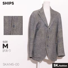 訳あり SHIPS アウター 織柄生地 テーラードカラー 二つボタン ジャケット