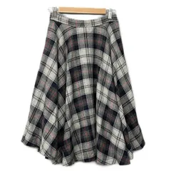 MSGM(エムエスジィエム) ロングスカート サイズ40 M レディース美品  - グレー×ダークネイビー×レッド チェック柄