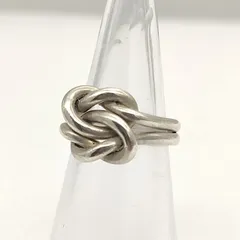 【美品】2連デザインリング　SILVER　シルバー925　9号　6.2g　ヴィンテージ