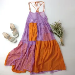 HELLO.SANFRANCISCO ハローサンフランシスコ パッチワークカラーレース２WAYキャミワンピ インド製 (84Y＋0413)26N