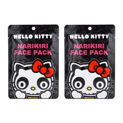 [2個セット]Sanrio サンリオ なりきりフェイスパックハローキティ レントゲン バラの香り １枚入り 20mL シートマスク[ネコポス]