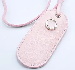 BVLGARI ブルガリ ロゴマニア ネックストラップ キーリング キーホルダー レザー 革 Ladies レディース 女性 ピンクのサムネイル