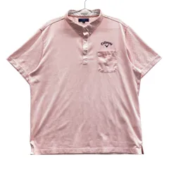 サイズ：3L CALLAWAY キャロウェイ  半袖ポロシャツ ボタンダウン 総柄 ピンク系 [240101623531] ゴルフウェア メンズ ストスト