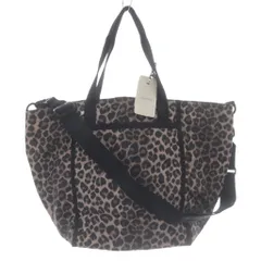 レスポートサック LesportSAC ヒョウ柄 2way ショルダーバッグ ハンドバッグ ピンクベージュ 黒