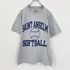 古着 used　Champion　チャンピオン　半袖プリントTシャツ　ソフトボール　灰色　グレー　Mサイズ【値引き交渉OK！】