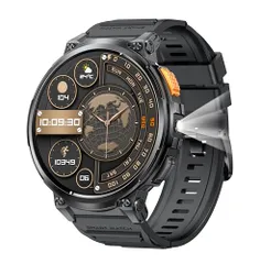 スマートウォッチ【2026究極新設計 1.85インチ超大画面 丸型 軍用規格 懐中電灯】腕時計 メンズ 老眼の人に最適 730超長持ちバッテリー iPhone アンドロイド対応 smart watch Bluetooth5.3通話 時間設定  b3794bdf