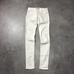 WH155●YANUK：スキニーデニムパンツ ●23● ホワイト オールシーズン ストレッチ ジーンズ 日本製 ヤヌーク