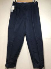 512042 未使用 BEAMS PLUS 2プリーツ チノ トラウザーズ M ネイビー