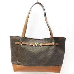 MICHAEL KORS マイケルコース ロゴ トートバッグ ショルダーバッグ ブラウン ゴールド金具 レディース LF0003-08-0224②