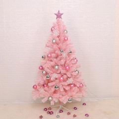 38 クリスマス クリスマスツリー ピンク 人工 スタンド付き もみの木