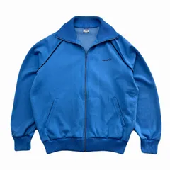 アディダス トラックジャケット メンズ Oサイズ ライトブルー 80s ビンテージ ジャージトップ 希少 古着 アメカジ