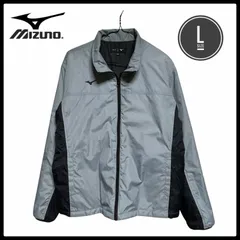 美品 ミズノ ゴルフ ブレスサーモ 中綿 ジャケット L グレー 黒 MIZUNO GOLF 吸湿発熱 保温 軽量 ゴルフウェア