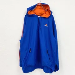古着 used　90s　adidas　アディダス　アノラックナイロンパーカー　ヴィンテージ　青　ブルー　Mサイズ【値引き交渉OK！】