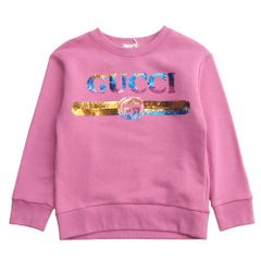 □美品□GUCCI グッチ スウェット サイズ6 キッズ GG スパンコールロゴ