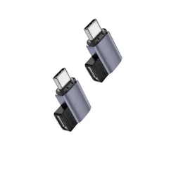 USB-C Type Cマグネット変換アダプター USB2.0 480Mpbs 11ピン マグネット 磁石コネクタ 100W/20V/5A 断線防止 PD急速充電対応 簡単接続 (04 L字型2個入り)