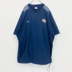 古着 used　NIKE　ナイキ　半袖ハーフジップジャケット　紺　ネイビー　XXLサイズ【値引き交渉OK！】