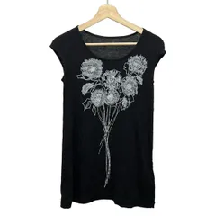 HIROKO BIS(ヒロコビス) チュニック サイズ11 M レディース美品  黒×グレー 花柄