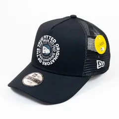 【ニューエラ正規品】KIDS kid's 子供用 ニューエラ New Era® NEW ERA® 帽子 キッズ Youth 9FORTY A-Frame トラッカー Circle OOTTF ブラック(商品番号：14747022)