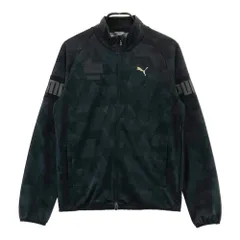 サイズ：M PUMA GOLF プーマゴルフ  長袖 ジップジャケット 総柄 ブラック系 [240101632635] ゴルフウェア メンズ ストスト