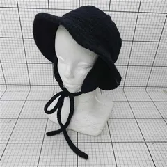 ◇ Θ カシラ CA4LA DOU01335 ウール混ボアバケットハット ブラック系 レディース E  【1602040059506】