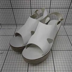 ◇ ⊂ ファビオルスコーニ FABIO RUSCONI 厚底サンダル ホワイト系 38 レディース E  【1602040059421】