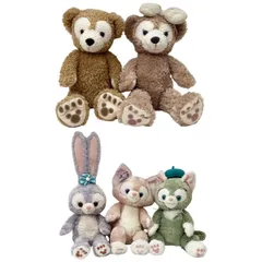 〇〇 ディズニーシーDisneySEA ダッフィーフレンズ リーナ・ベル ステラ・ルー等 ぬいぐるみ5体