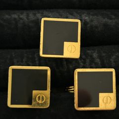 Burberry バーバリー カフス ネクタイピン セット ゴールド ホースロゴ