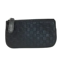 GUCCI【グッチ】キーリング付き　コインケース　マイクログッチシマ　544476　レザー　ブラック【中古品/USED-B】質屋　かんてい局那覇店　ｎ3102239927300024