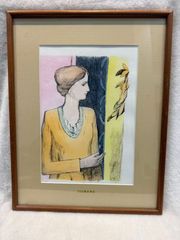 手彩色リトグラフ】藤井兼弘「想い」額装品 直筆サイン・エディション