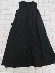 ◇ Θ Simplicite シンプリシテェ リネン混ノースリーブワンピース ブラック系 レディース E  【1602040059995】