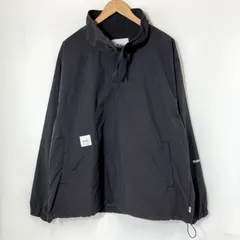 WTAPS ダブルタップス カヤンジャケットナイロンウェザーブラケッツ 232BRDT-JKM01 ハーフジップ プルオーバー 無地 カジュアル メンズ サイズ03 Lサイズ相当 ブラック アウター A15855◆