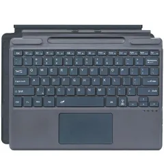 TJK ワイヤレスキーボード Microsoft surface pro8/proX/pro9 に適用 Bluetoothキーボード US英語配列[78キー] Pencil収納設置 USB Type-C充電口 軽量 分離式 ブルートゥースキーボード  ...