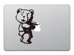 カインドストア MacBook Air / Pro 11 / 13インチ マックブック ステッカー シール テッド TED BEAR クマ 熊 くま テディ ベア ブラック M443