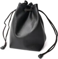 ideamall カメラ レンズ ポーチ マルチバッグ 巾着 ケース おしゃれ (ブラック,  小型 (Compact))