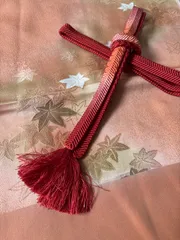 帯締め、帯揚げセット　オレンジ系