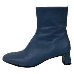 FABIO RUSCONI(ファビオルスコーニ) ショートブーツ 37 レディース - ブルーグレー レザー